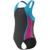 imageSpeedo Girls Swimsuit One Piece Closed RacerbackMesh Speedo Black