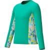 imageSpeedo Girls Uv Swim Shirt Long Sleeve RashguardMarine Green Mod Petals