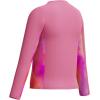imageSpeedo Girls Uv Swim Shirt Long Sleeve RashguardPink Lemonade Chilly Dye