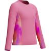 imageSpeedo Girls Uv Swim Shirt Long Sleeve RashguardPink Lemonade Chilly Dye