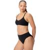 imageSpeedo Womens Swimsuit Bikini Top Essentials with Removable Cups Soft FabricTriangle Anthracite