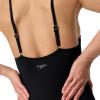 imageSpeedo Womens Swimsuit One Piece Essentials with Removable Cups Soft FabricV Anthracite