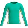 imageSpeedo Girls Uv Swim Shirt Long Sleeve RashguardMarine Green Mod Petals