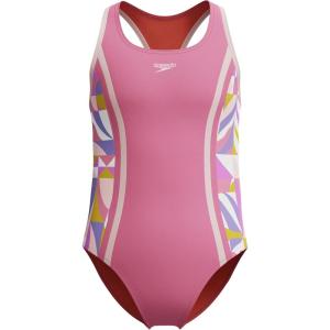 imageSpeedo Girls Printed Sport SplicePink Lemonade Mod Petals