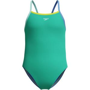 imageSpeedo Girls Swimsuit One Piece Thin StrapsMarine Green
