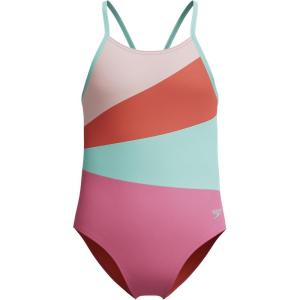 imageSpeedo Girls Swimsuit One Piece Thin StrapsRadiating Pink Lemonade