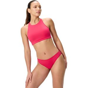 imageSpeedo Womens Swimsuit Bikini Top Essentials with Removable Cups Soft FabricHigh Ruby