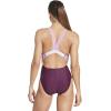 imageSpeedo Womens Swimsuit One Piece Creora Highclo Quantum Splice High Cut SolidFusion Potent Purple