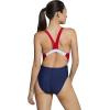 imageSpeedo Womens Swimsuit One Piece Creora Highclo Quantum Splice High Cut SolidFusion RedWhiteBlue