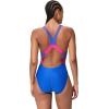 imageSpeedo Womens Swimsuit One Piece Creora Highclo Quantum Splice High Cut SolidRib Deep SapphireMargarita Pink