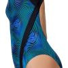 imageSpeedo Womens Swimsuit One Piece Creora Highclo Quantum Splice High Cut SolidTideway Wave Anthracite
