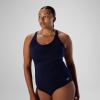 imageSpeedo Womens Swimsuit One Piece Endurance Ultraback Solid Contemporary CutSpeedo Navy