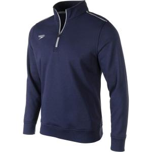 imageSpeedo Unisex Adult Sweatshirt Quarter Zip Pull Over Team Warm UpSpeedo Navy
