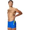 imageSpeedo Mens Swimsuit Square Leg Eco Flex BeachstarSplice Deep SapphireScreaming Green