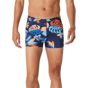 imageSpeedo Mens Swimsuit Square Leg Eco Flex BeachstarFloatable Floral Peacoat