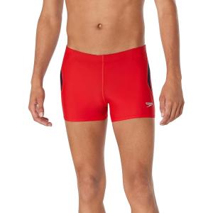 imageSpeedo Mens Swimsuit Square Leg Eco Flex BeachstarSplice High Risk Red