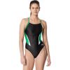 imageSpeedo Womens Swimsuit One Piece Endurance The One Solid Team ColorsEdge BlackGreen