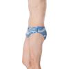 imageSpeedo Mens Poly Mesh Square Leg SwimsuitWave Lore Blue