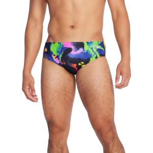 imageSpeedo Mens Poly Mesh Square Leg SwimsuitNeon Anthracite
