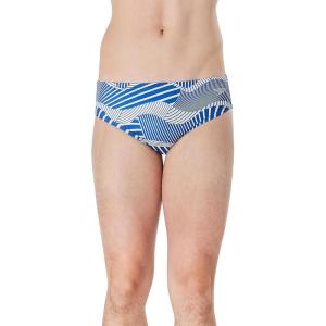 imageSpeedo Mens Poly Mesh Square Leg SwimsuitWave Lore Blue