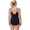 imageSpeedo Womens Swimsuit One Piece Sweetheart Moderate CutBanded AnthraciteMayan Blue