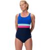 imageSpeedo Womens Swimsuit One Piece Sweetheart Moderate CutBanded PeacoatDeep Sapphire