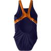 imageSpeedo Big Girls Taper Splice Pulse Back SwimsuitOrangeNavy