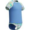 imageSpeedo Girls Uv Swim Shirt Short Sleeve Rashguard SetSummer Stamp Periwinkle Blue
