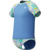 imageSpeedo Girls Uv Swim Shirt Short Sleeve Rashguard SetSummer Stamp Periwinkle Blue