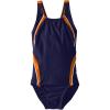 imageSpeedo Big Girls Taper Splice Pulse Back SwimsuitOrangeNavy