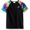 imageSpeedo Womens Uv Swim Shirt Short Sleeve Printed RashguardDiscontinuedBlack
