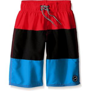 imageSpeedo Boys Classic Stripe Blocked Volley 18 BottomAtomic Red