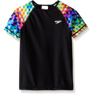 imageSpeedo Womens Uv Swim Shirt Short Sleeve Printed RashguardDiscontinuedBlack