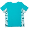 image:imageSpeedo Girls Uv Swim Shirt Short Sleeve Printed RashguardAruba Blue Splice