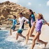 image:imageSpeedo Girls Uv Swim Shirt Short Sleeve Printed RashguardDeep Sapphire