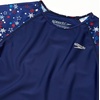 image:imageSpeedo Girls Uv Swim Shirt Short Sleeve Printed RashguardRedWhiteBlue
