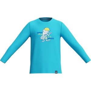 image:imageSpeedo Boys Uv Swim Shirt Long Sleeve Tee GraphicPicton Blue