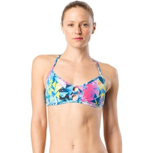 image:imageSpeedo Womens Swimsuit Top Bikini Endurance Lite Tie Back PrintGreyAqua