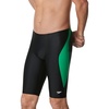 image:imageSpeedo Mens Swimsuit Jammer Powerflex Eco Revolve Splice Team ColorsBlackGreen