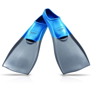 image:imageSpeedo UnisexAdult Swim Training Fins Rubber Long BladeBlueGrey