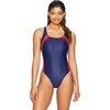 image:imageSpeedo Powerflex Eco Taper Splice Pulse Back Onepiece SwimsuitNavyRed