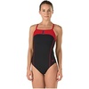 image:imageSpeedo Womens Bolt Splice Drill Back Powerplus One Piece SwimsuitBlackTrue Red