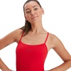 image:imageSpeedo Womens Solid Endurance Thin Strap SwimsuitEnglish Red