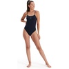 image:imageSpeedo Womens Solid Endurance Thin Strap SwimsuitNavy