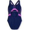image:imageSpeedo Womens Swimsuit One Piece Creora Highclo Quantum Splice High Cut SolidRib PeacoatNeon Jelly