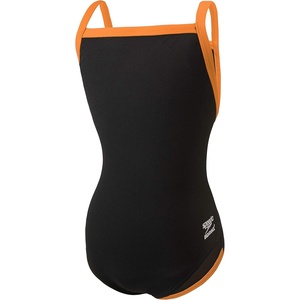 image:imageSpeedo Girls Swimsuit One Piece Endurance Flyback Solid Youth Team ColorsBlackOrange