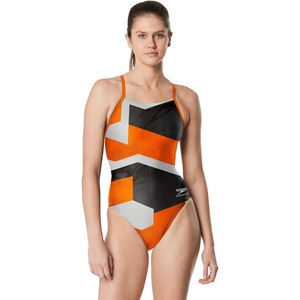 image:imageSpeedo Girls Swimsuit One Piece Endurance Flyback Solid Youth Team ColorsTeam Orange