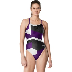 image:imageSpeedo Girls Swimsuit One Piece Endurance Flyback Solid Youth Team ColorsTeam Purple