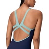 image:imageSpeedo Womens Swimsuit One Piece Sculpture ShapingBoom PeacoatMoss Agate